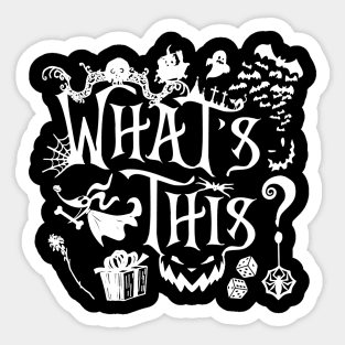 What's This? - Nightmare Before Christmas (White) Sticker